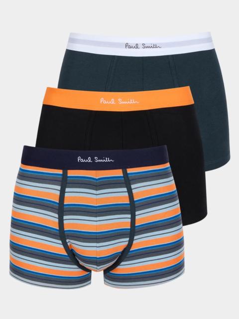 Paul Smith Men's Solid Stripe Mix 3-Pack Boxer Briefs
