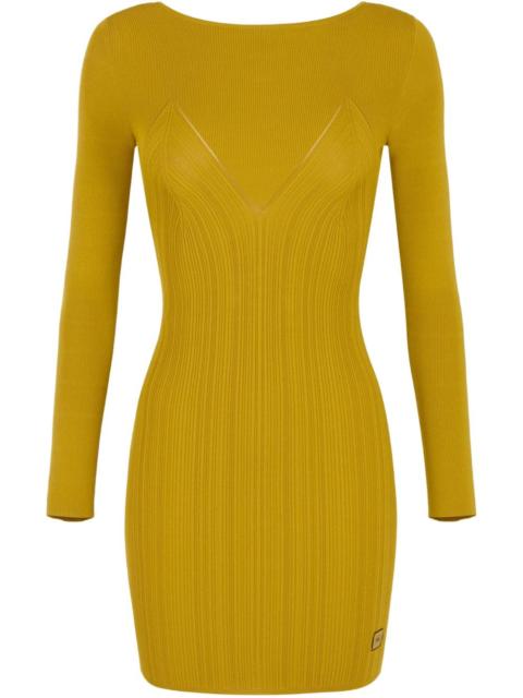 ELISABETTA FRANCHI crossover lace-detail mini dress