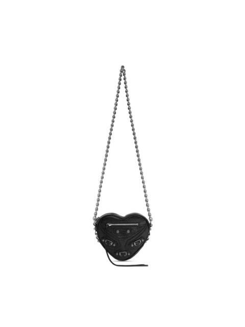 Women's Le Cagole Heart Mini Bag  in Black