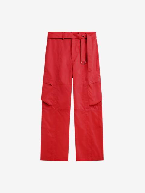 The Frankie Shop Kelly Sheer Cargo Pants - Red