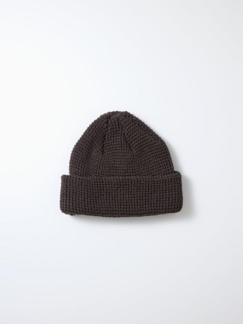 ROTOTO® ROTOTO - COTTON WAFFLE KNIT WATCH CAP - CHARCOAL