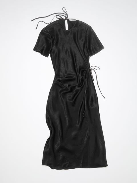 Satin wrap dress - Black