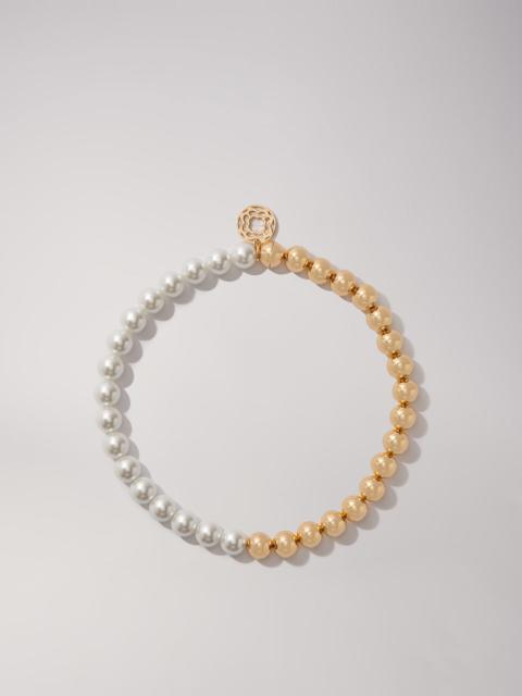 maje Mixed pearl choker necklace