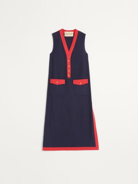 VISCOSE LINEN MIDI DRESS