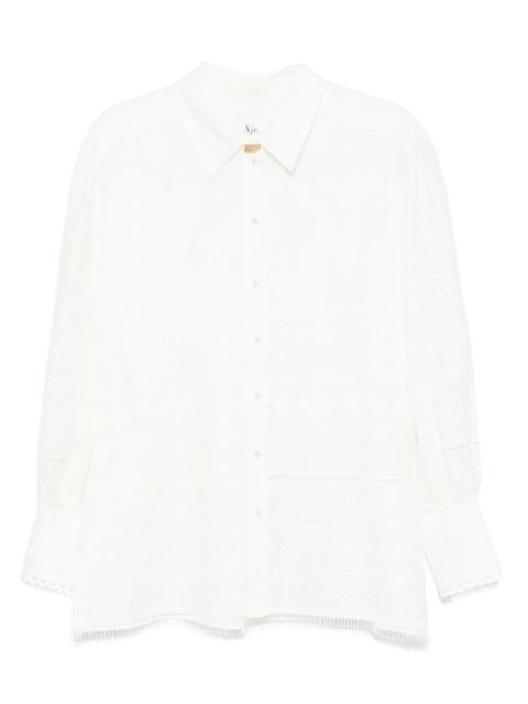 Aje. cloud embroidered shirt