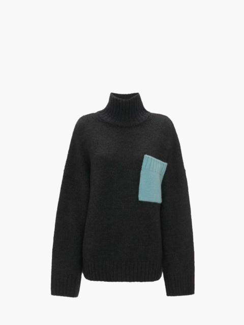 JW Anderson PATCH POCKET TURTLENECK SWEATER
