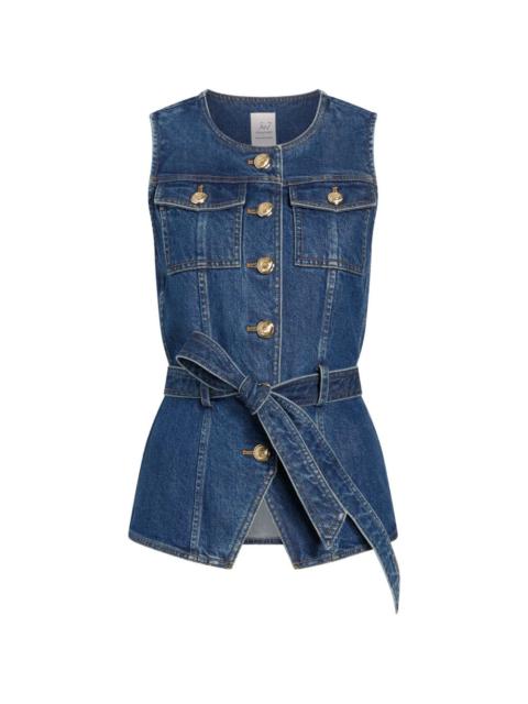 Cinq à Sept Reenee button belted jean vest
