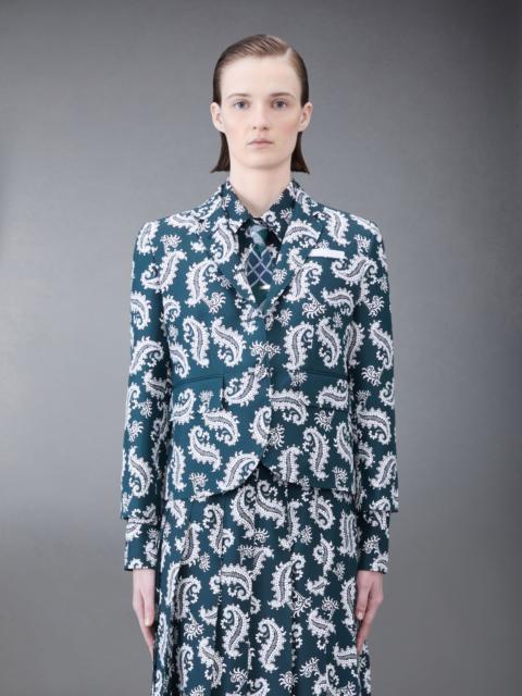 Thom Browne Paisley Silk Twill High Armhole Sport Coat