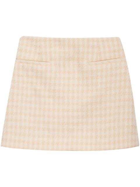 ANINE BING Vanessa houndstooth tweed miniskirt