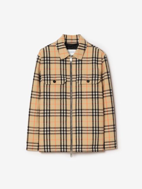 Burberry Check Wool Overshirt