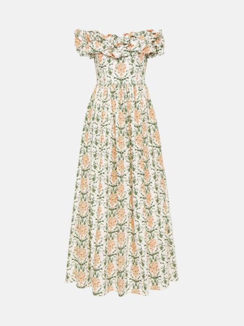 Agua by Agua Bendita Espliego cotton floral maxi dress