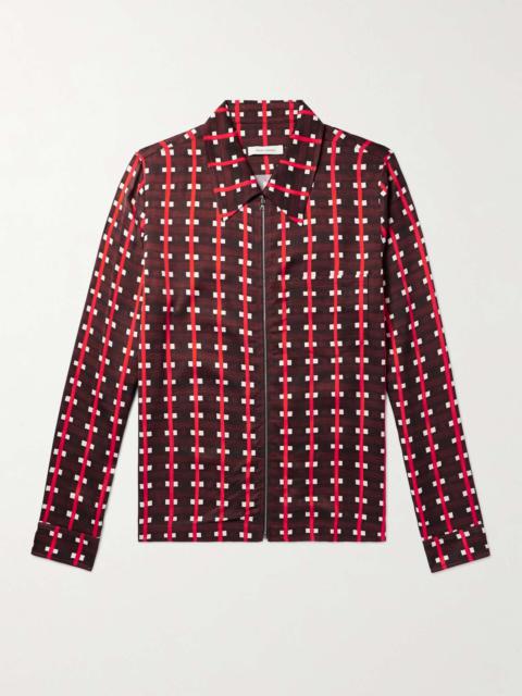 WALES BONNER + Lubaina Himid Printed Jersey Zip-Up Shirt