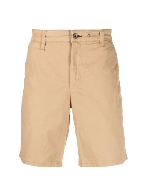 straight-leg cotton shorts