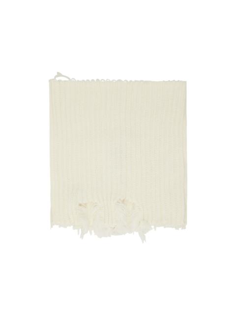 Off-White Ribbed Scarf