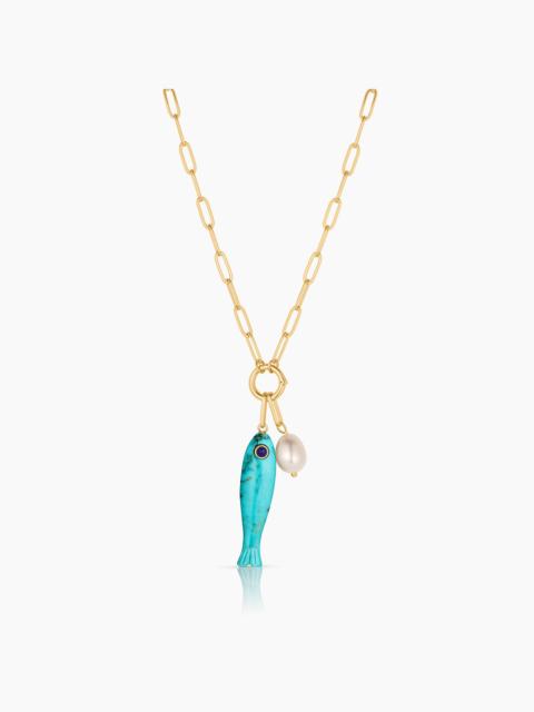 THATCH Fortuna Howlite Fish Colette Necklace