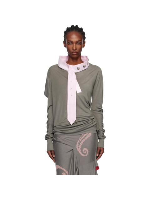 Kiko Kostadinov Gray Howe Jersey Top