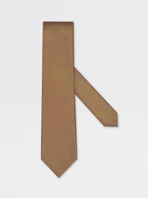 ZEGNA ORANGE SILK TIE