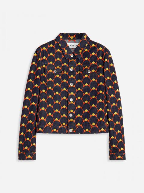 Lanvin ART DECO EMBROIDERED DENIM JACKET