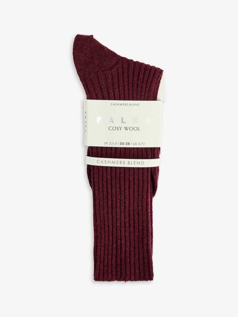 Cosy Wool ribbed calf-length wool-blend socks