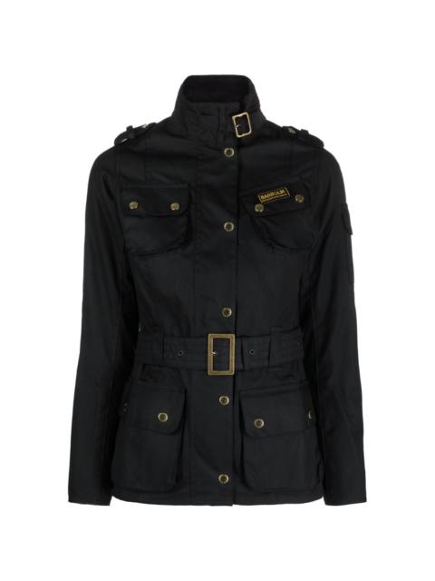 Barbour Womens Reversible Cedar Trench - Dark Pearl/ Stone