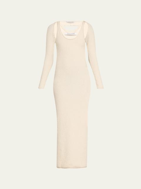 AISLING CAMPS Pebble Cutout Merino Wool Dress