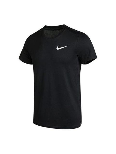 Nike Df Superset Top Ss Athleisure Casual Sports Running Round Neck Short Sleeve Black CZ1220-010