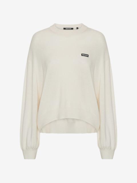 ROTATE oversized knit pullover white