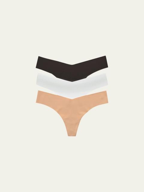 commando Classic Low-Rise Microfiber Thongs, Pack of 3