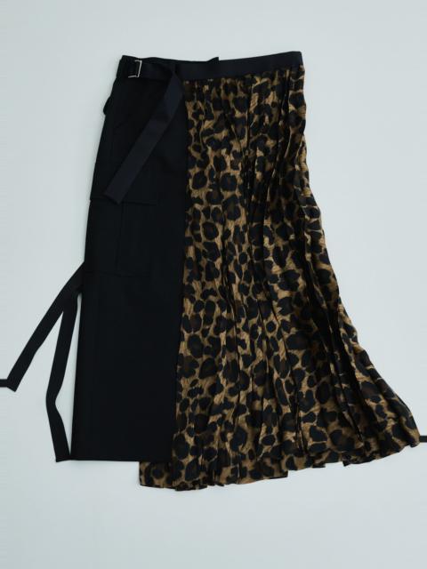 sacai Leopard x Suiting Skirt