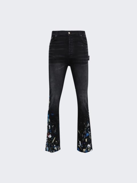 AMIRI Paint Splatter Flare Jean Aged Black