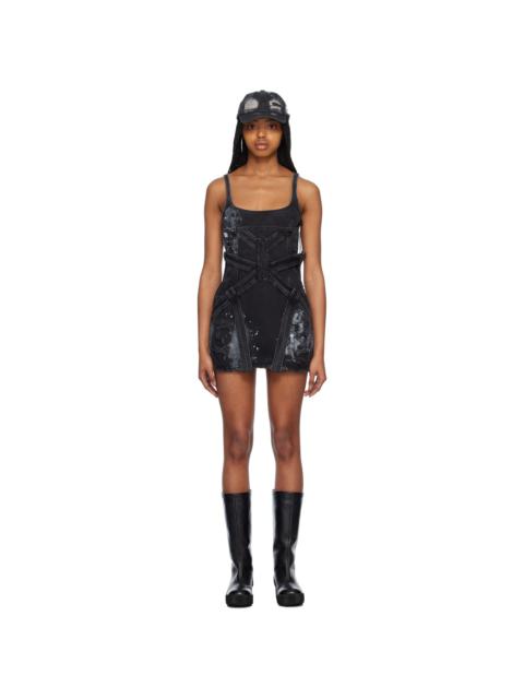 032c Gray Chandelle Painters Mini Dress