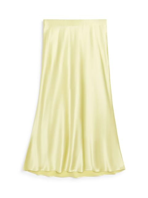 Boshan Satin Maxi Skirt yellow