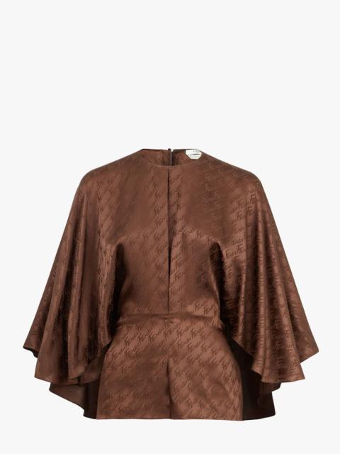 FENDI Brown satin top