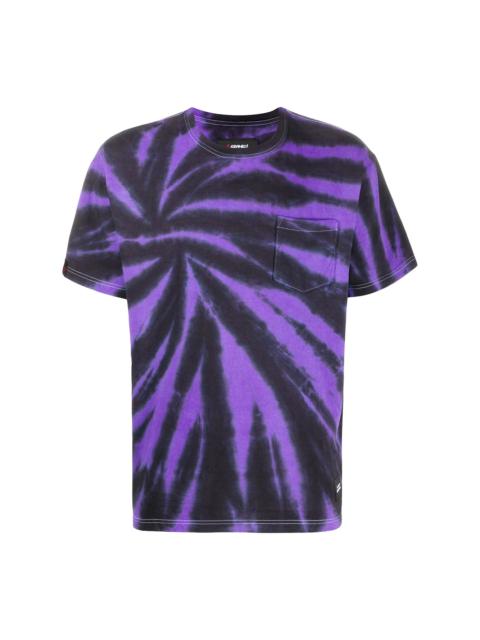 contrast all-over print T-shirt