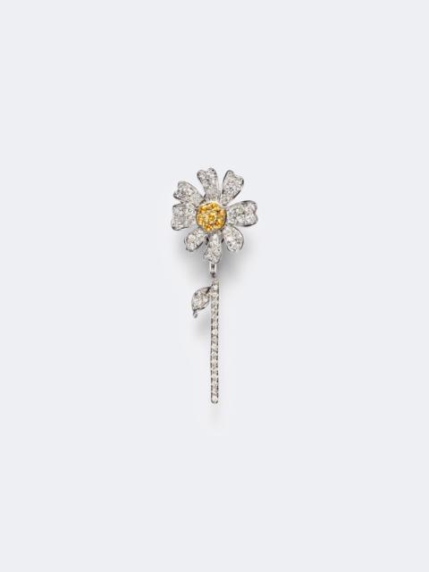 Yvonne Léon Marguerite 9kt white gold single earring with diamonds and citrines