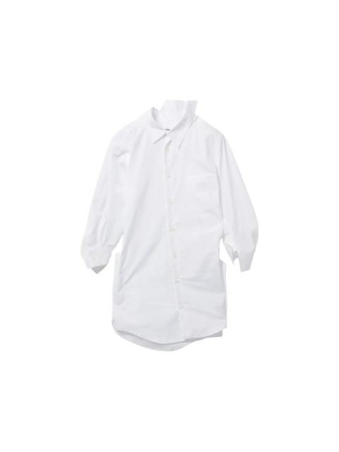 Junya Watanabe WOMEN'S ASYMMETRIC WRINKLED BLOUSE - WHITE