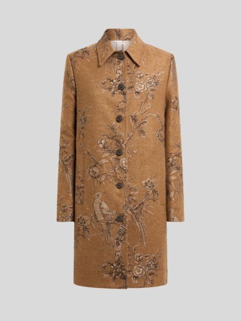 Etro JACQUARD COAT WITH NATURE MOTIF