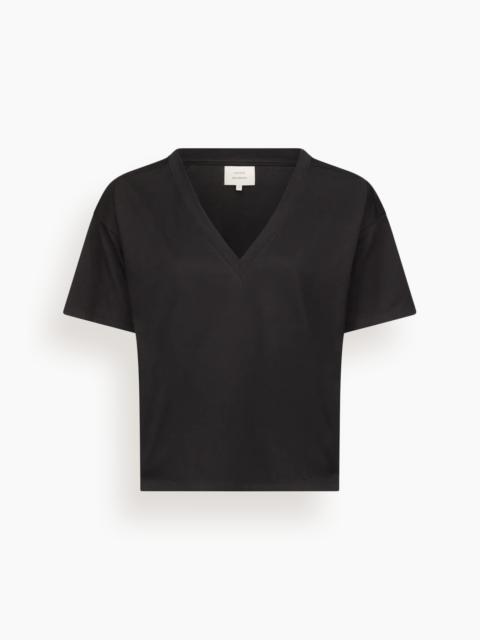 Loulou de Saison Faaa V-Neck T-Shirt in Black