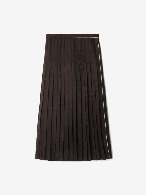 Burberry Sunflower Pleated Silk Skirt
