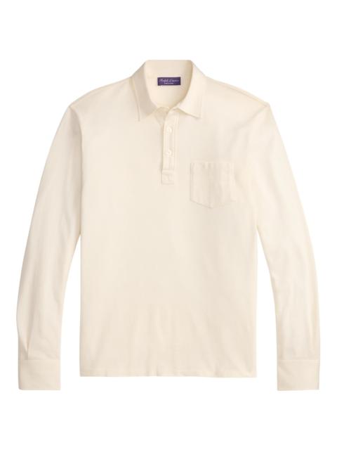 Ralph Lauren Men's Cotton-Cashmere Piqué Polo Shirt - Classic Cream