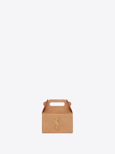 SAINT LAURENT take-away box in vegetable-tanned leather