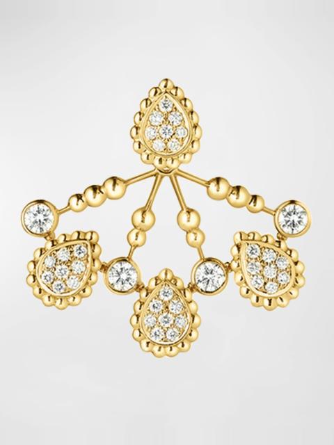 Boucheron Serpent Boheme 18K Yellow Gold Motif Diamond Single Earring