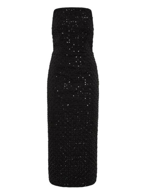 REBECCA VALLANCE sequin neve midi dress
