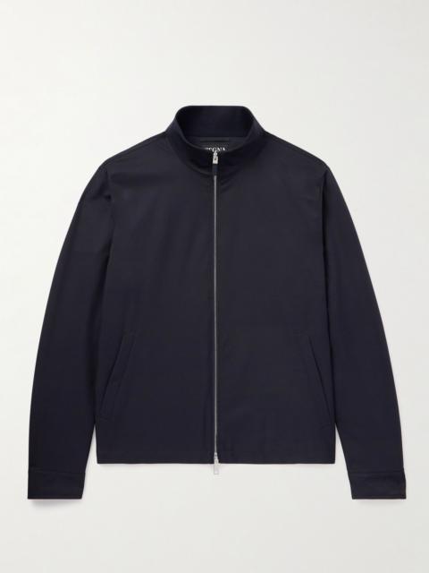 ZEGNA 3L Twill Blouson Jacket Navy