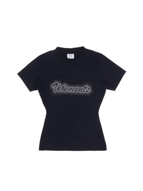 BLING LOGO FITTED T-SHIRT / BLK