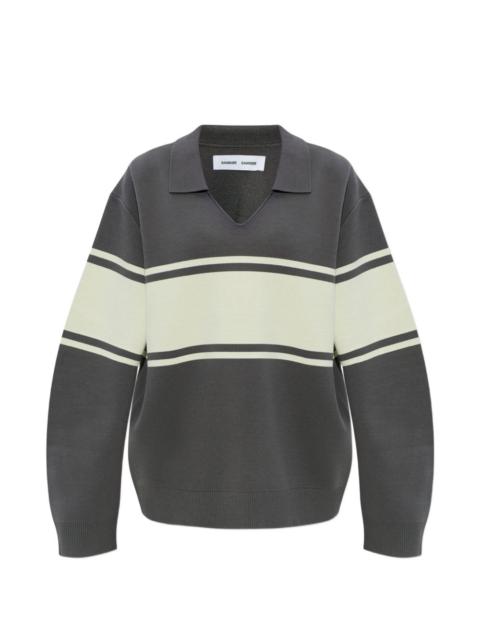 SAMSØE SAMSØE Saanne striped collared sweatshirt
