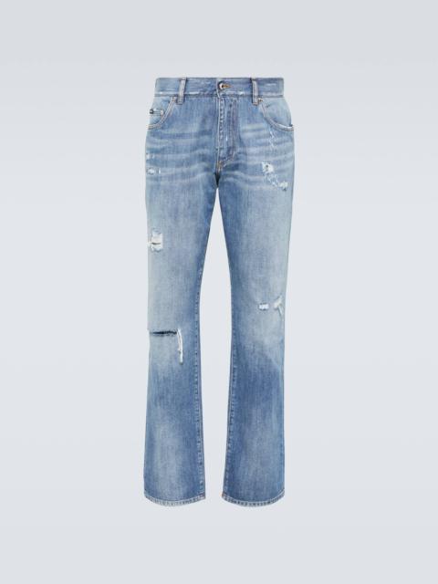 Dolce & Gabbana Distressed straight jeans