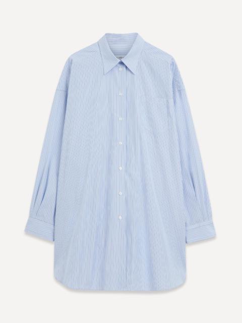 Cotton Poplin Pinstripe Shirtdress