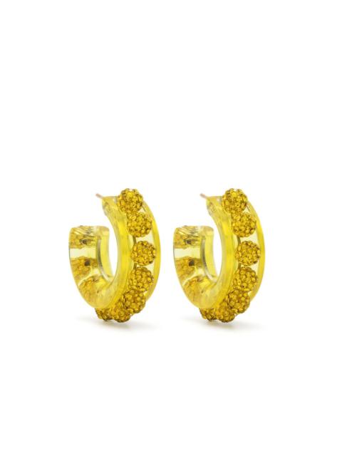 AQUAZZURA crystal-embellished half-hoop earrings