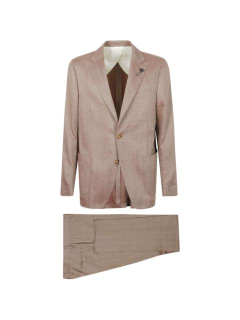 LARDINI herringbone-pattern suit